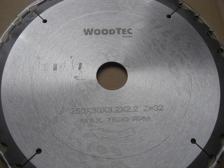 Пила дисковая Ø250 х 30 х 3,2/2,2 Z32 WZ WoodTec