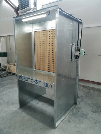 Малогабаритная сухая покрасочная камера Корст OKSF-1000 со столом