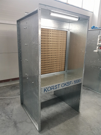 Малогабаритная сухая покрасочная камера Корст OKSF-1000 со столом